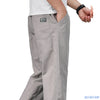 Pantaloni casual da uomo, taglia grande, in cotone, vestibilità ampia