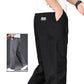Pantaloni casual da uomo, taglia grande, in cotone, vestibilità ampia